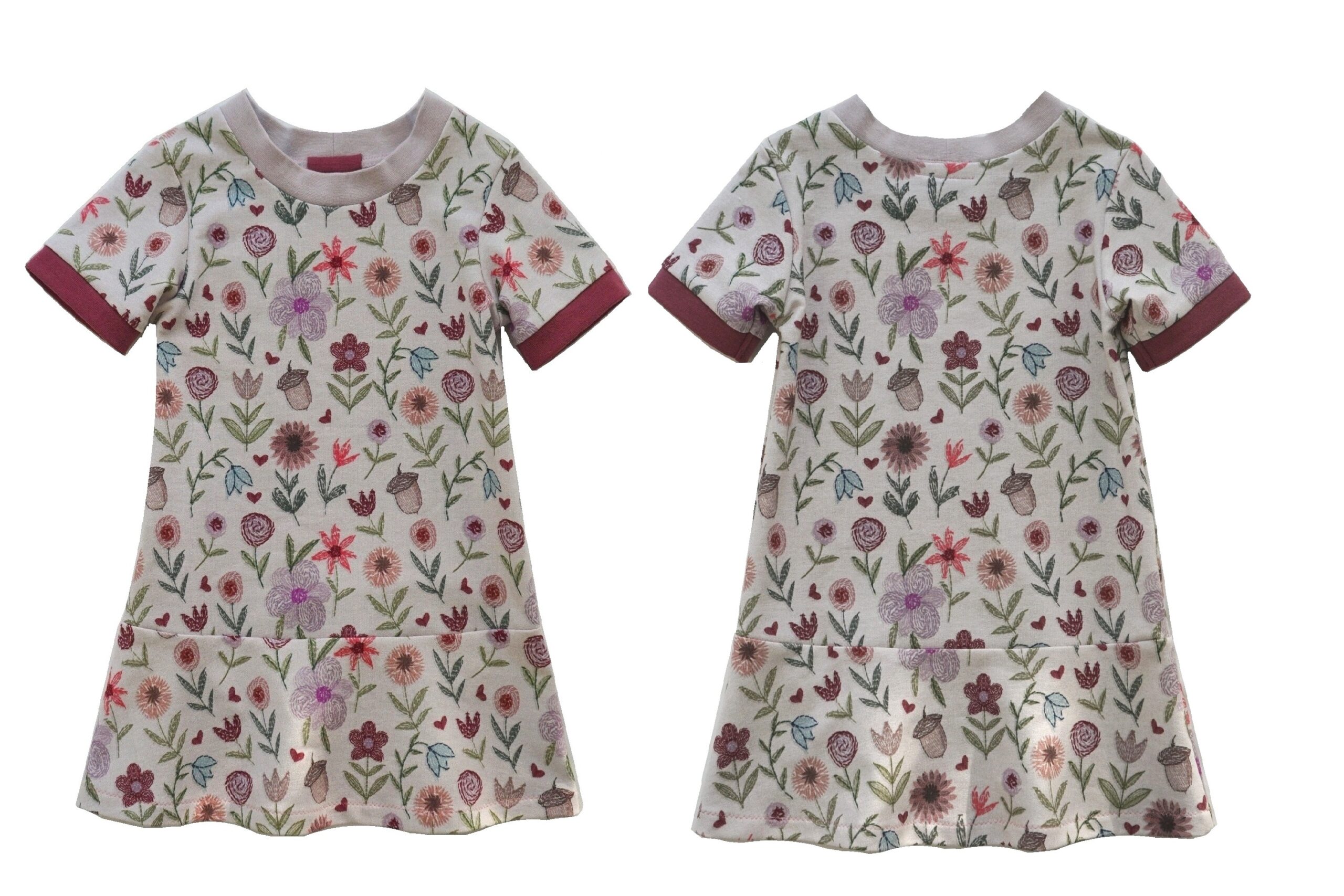 Mädchenkleid mit Saumvolant