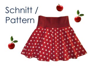 Schnitt + Anleitung Tellerrock Größe 74-140 /9M-10 Pattern Flared Skirt